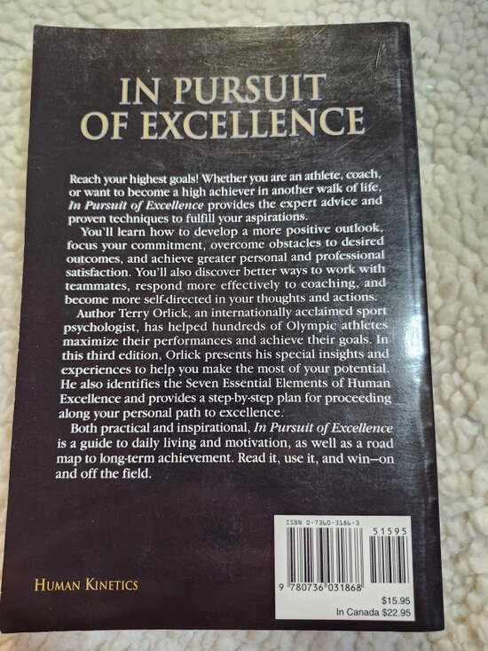 In Pursuit of Excellence Terry Orlick Third Edition Paperback Sports Psychology - Picture 11 of 12
